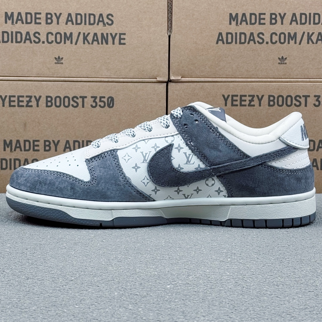 NK SB Dunk Low LV Collaboration Suede Grey Anniversary Custom Low-Top 4