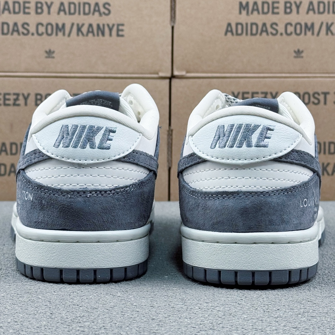 NK SB Dunk Low LV Collaboration Suede Grey Anniversary Custom Low-Top 3