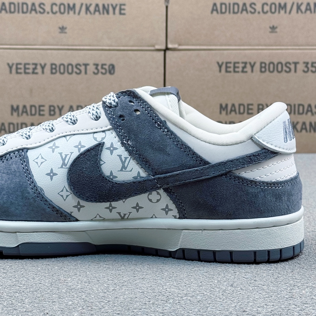 NK SB Dunk Low LV Collaboration Suede Grey Anniversary Custom Low-Top 9