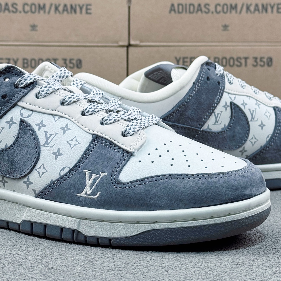 NK SB Dunk Low LV Collaboration Suede Grey Anniversary Custom Low-Top 7