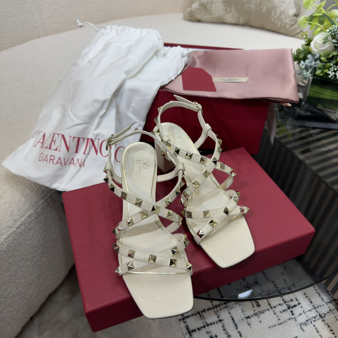 Valentino Shoes Sandals Calfskin Cowhide Genuine Leather Sheepskin Spring Collection