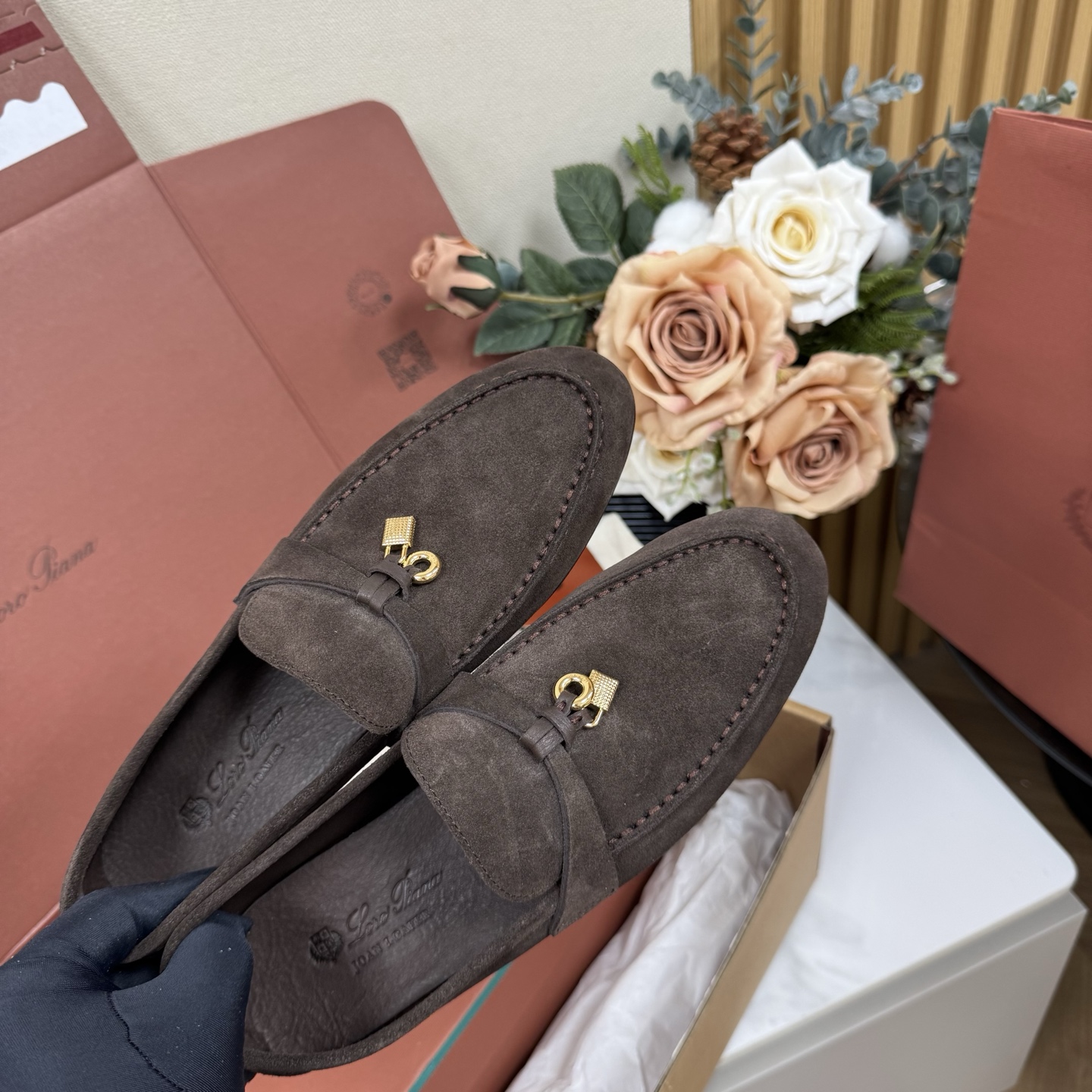로로피아나 조안 빈티지 스웨이드 로퍼 139657 썸네일 이미지