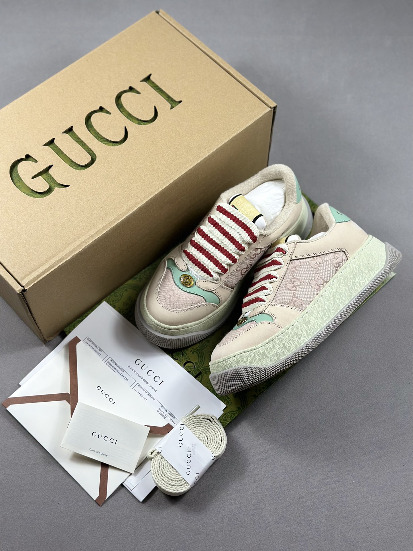 高品出货 Gucci 古驰 Screener 厚底脏脏鞋 厚底增高系列