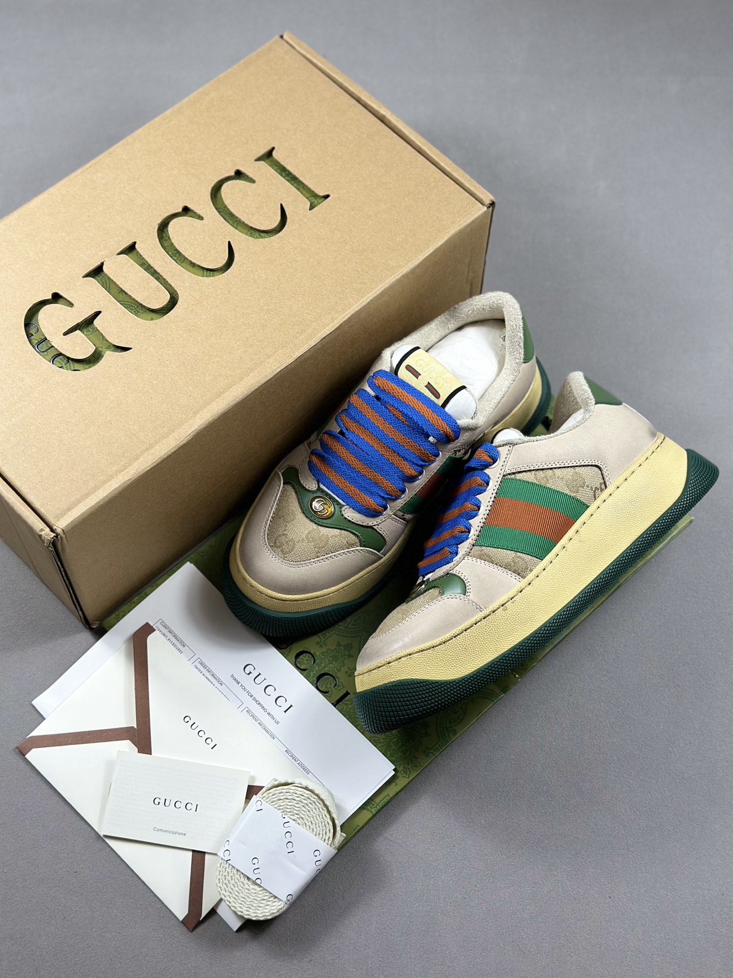 高品出货 Gucci 古驰 Screener 厚底脏脏鞋