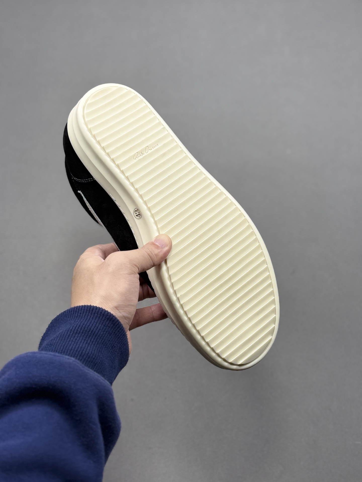 500 RO欧文斯Rickowens 主线 经典西瓜头款式“RO低帮黑白进口原料牛皮
