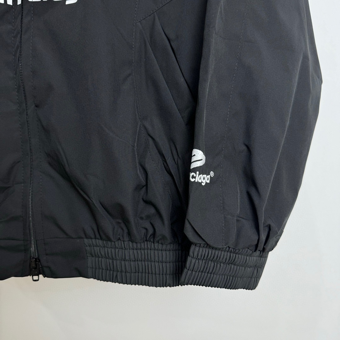 Balenciaga Paris BLCG 24SS United Football Jacket: High-Quality, All-Fruit Fabric, Custom Zipping, Unisex, Black, Various Sizes - 图片 8