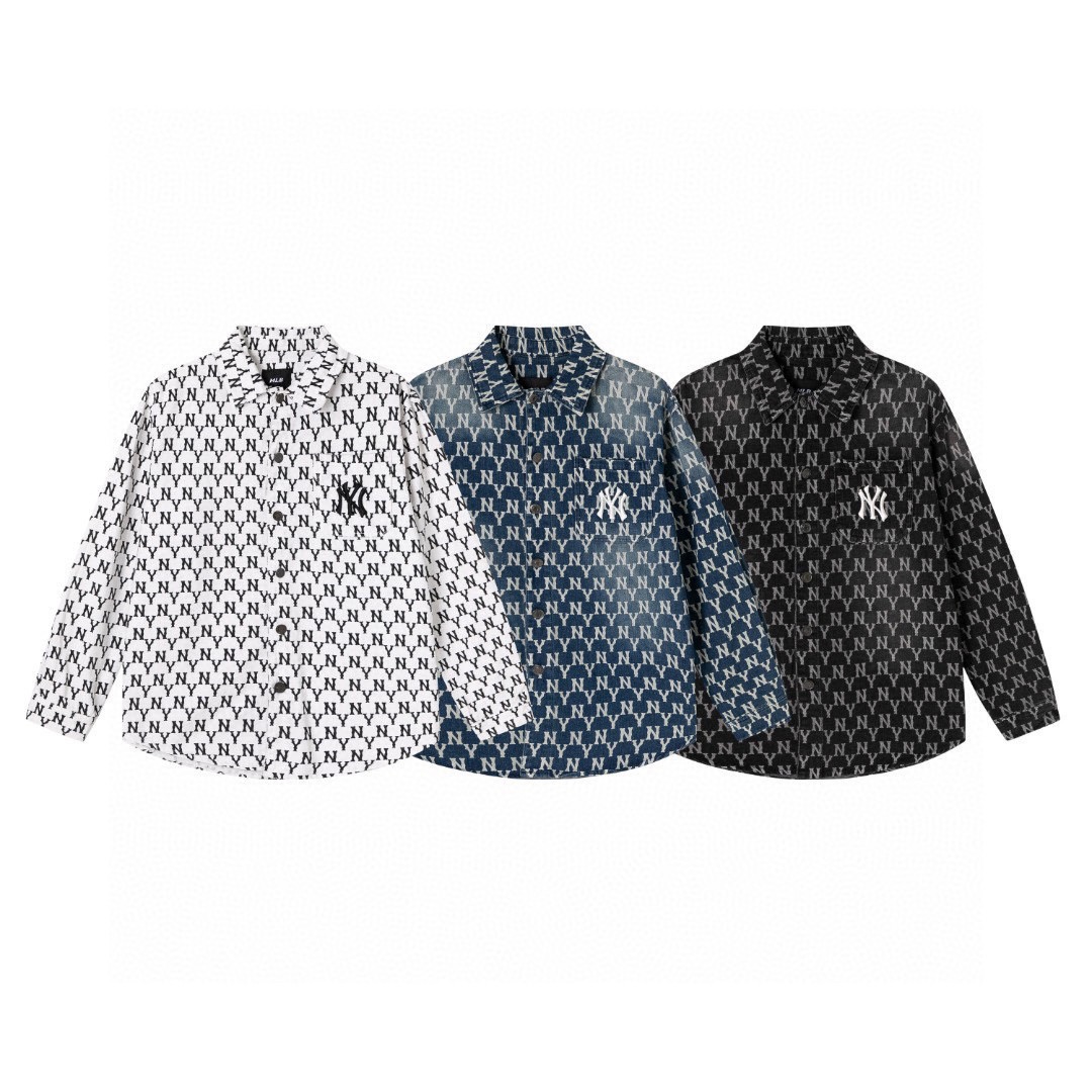 MLB Yankees NY All-Over Print Denim Jacket - Custom Cotton, Comfortable Fit 2 i1740055693124 1649 0 0