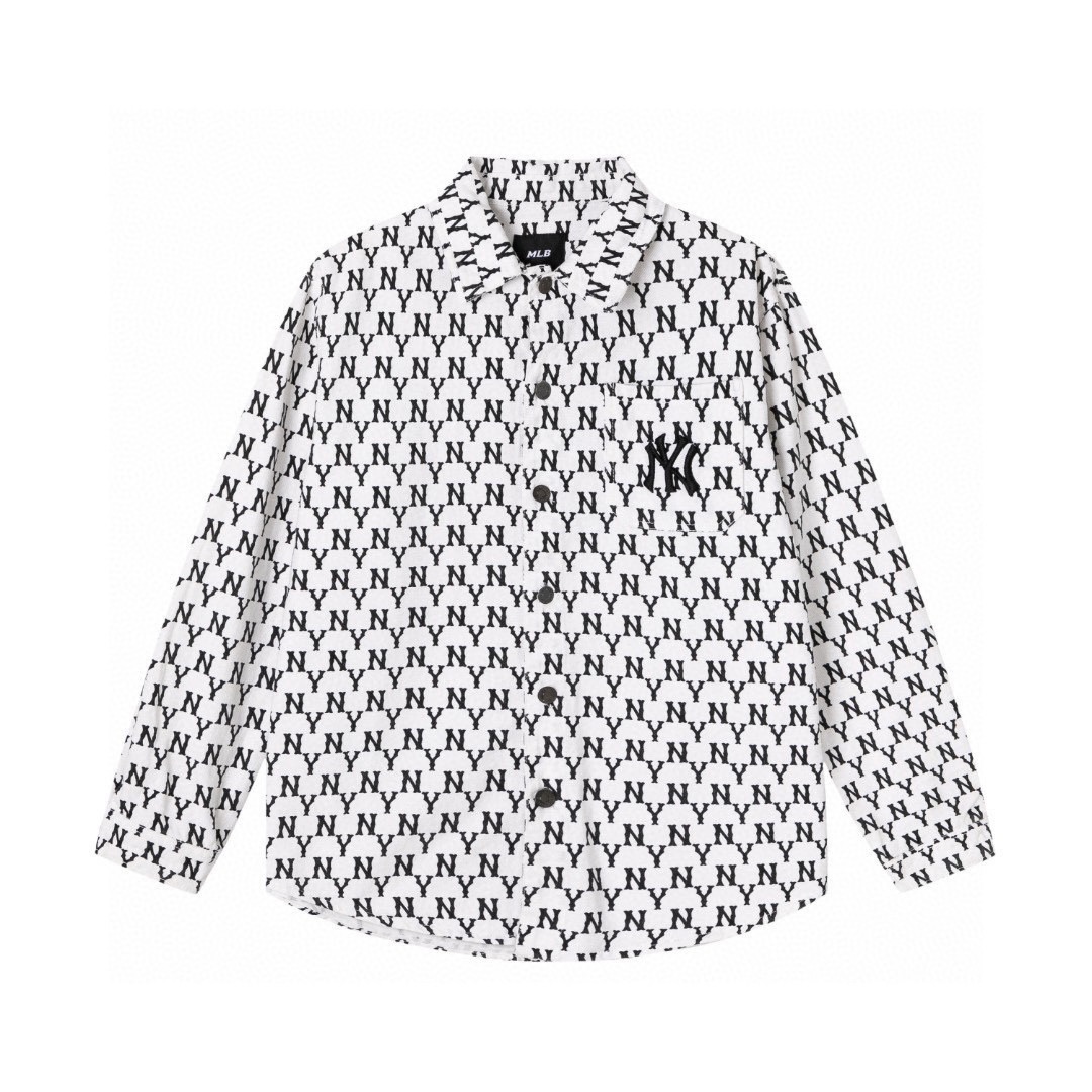 MLB Yankees NY All-Over Print Denim Jacket - Custom Cotton, Comfortable Fit 3 i1740055693124 2010 0 1
