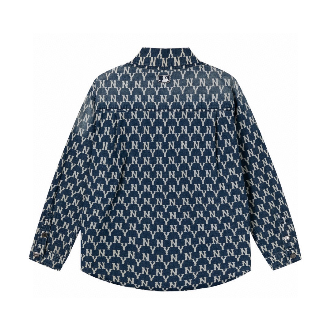 MLB Yankees NY All-Over Print Denim Jacket - Custom Cotton, Comfortable Fit 6 i1740055693125 5724 0 4