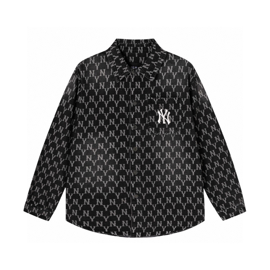 MLB Yankees NY All-Over Print Denim Jacket - Custom Cotton, Comfortable Fit 7 i1740055693793 2007 0 5