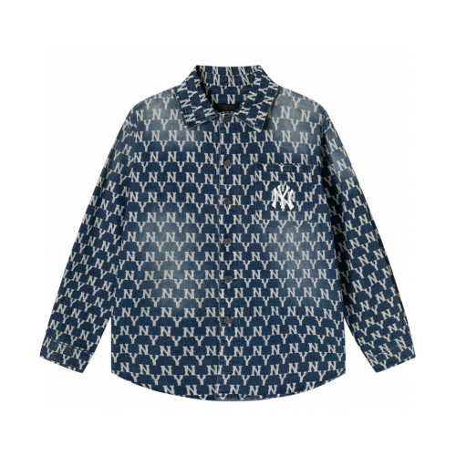 MLB New York Yankees Denim Jacket, Printed Cotton, Relaxed Fit 1 MLB New York Yankees Denim Jacket, Printed Cotton, Relaxed Fit