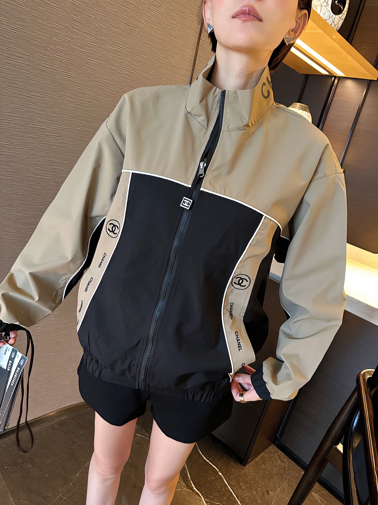 Chanel Printed Windbreaker Jacket Outdoor Windproof Quick-Drying Coat