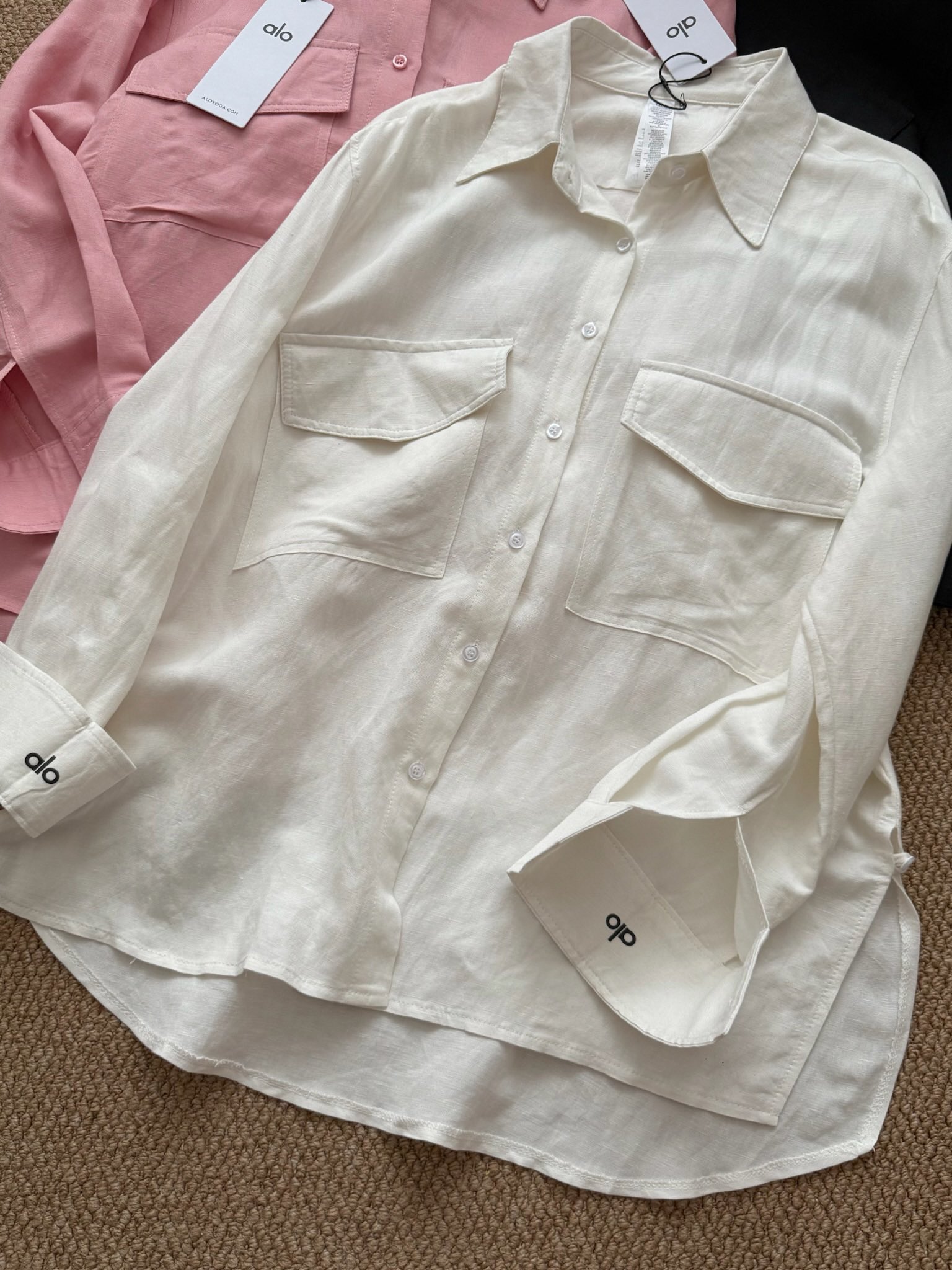 Fashionable Pure Linen Shirt P644 with Unique Charisma in Three Colors - 图片 6
