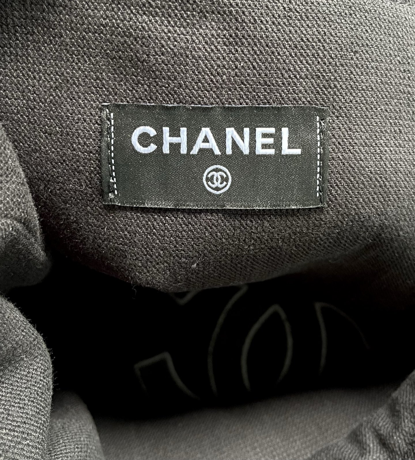 Chanel Gray CC Logo Hobo Bag