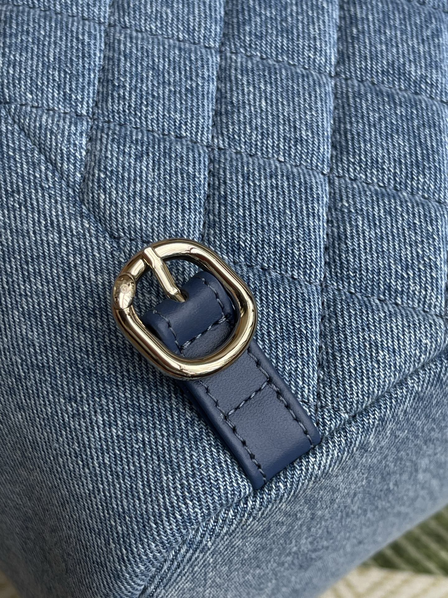 Chanel Blue Denim Quilted Double Flap Backpack