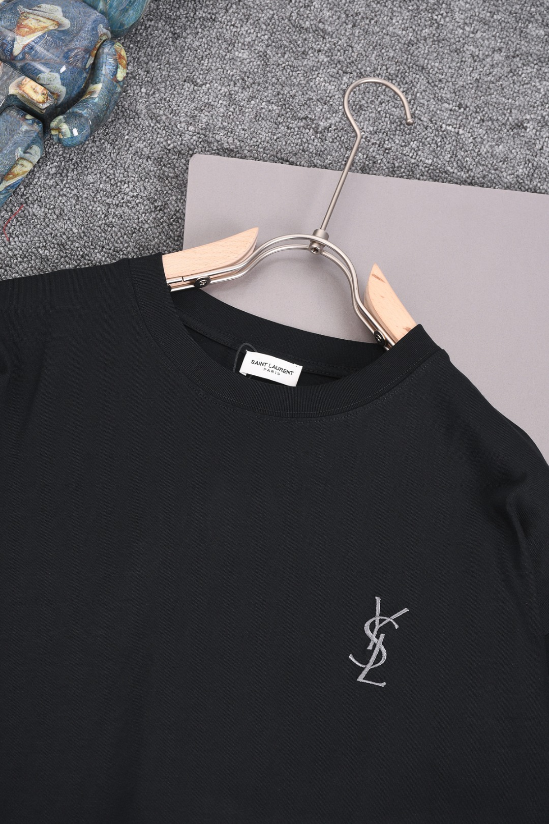Classic YSL St. Roland Logo Short-Sleeved T-Shirt in 4 Colors, 4 Sizes - 图片 2