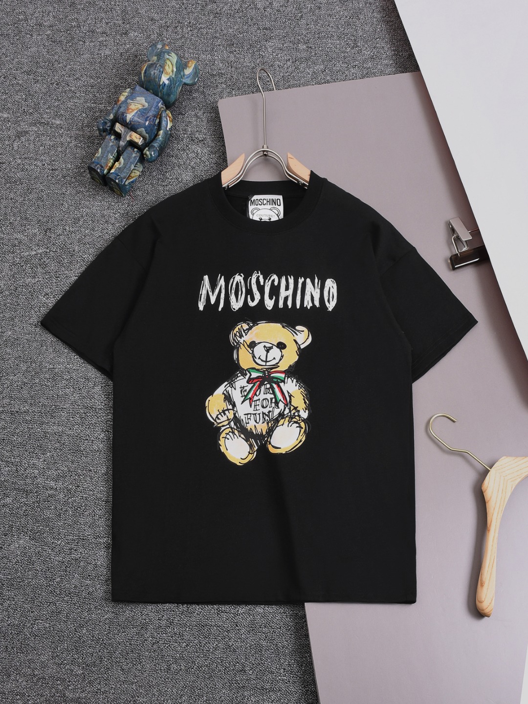 CJ Moschino 25SS Men’s Classic Logo T-Shirt in Yellow, Black, and Red