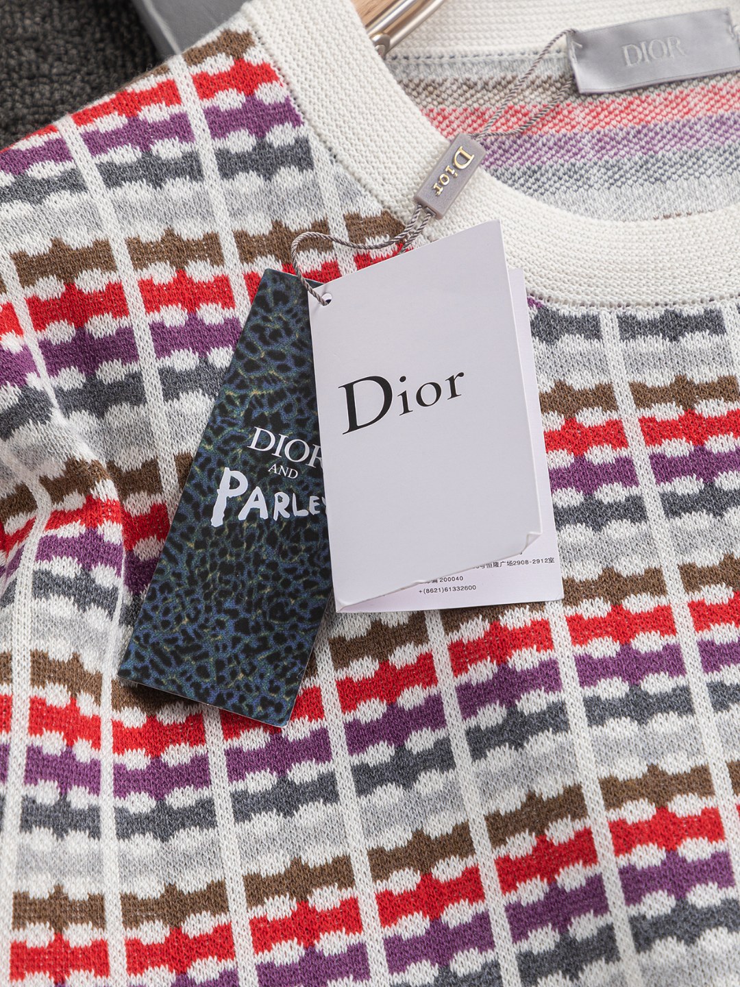 Dior Sweater Wool Cashmere Blend Multi-Color Grid Pattern Unisex Style 12 o 1j2ni4blsb041gusi4d1fjj165b7