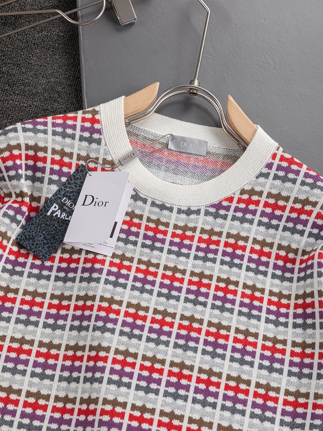 Dior Sweater Wool Cashmere Blend Multi-Color Grid Pattern Unisex Style 6 o 1j2ni4blsrf1b9ctur1egg1urh6
