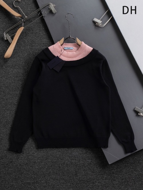 Prada Jersey de Lana con Diseño de Doble Capa y Logo Triangular 15 Prada Jersey de Lana con Diseño de Doble Capa y Logo Triangular