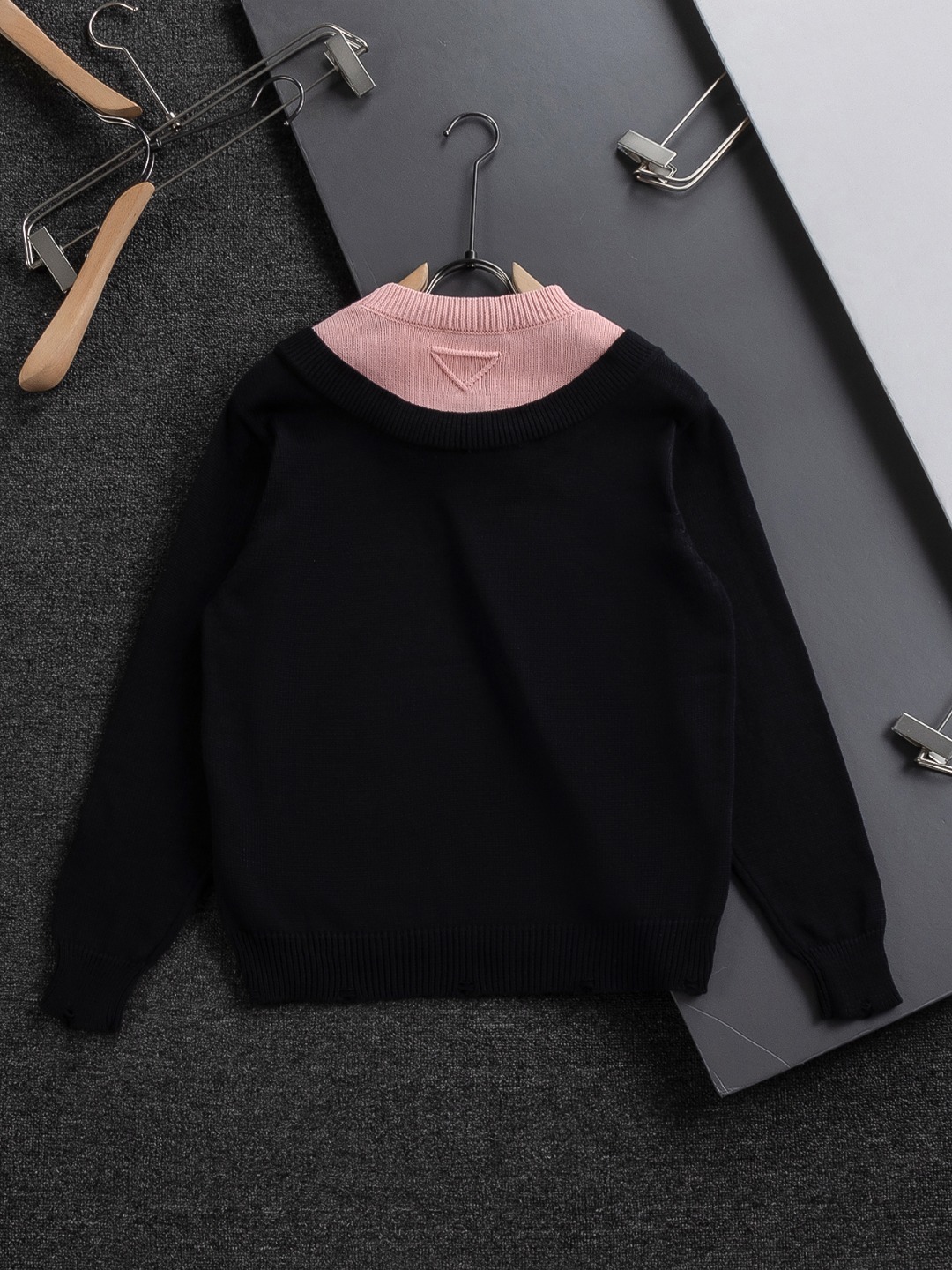 Prada Jersey de Lana con Diseño de Doble Capa y Logo Triangular 3 o 1j481r3gahpocashu12ac182h7