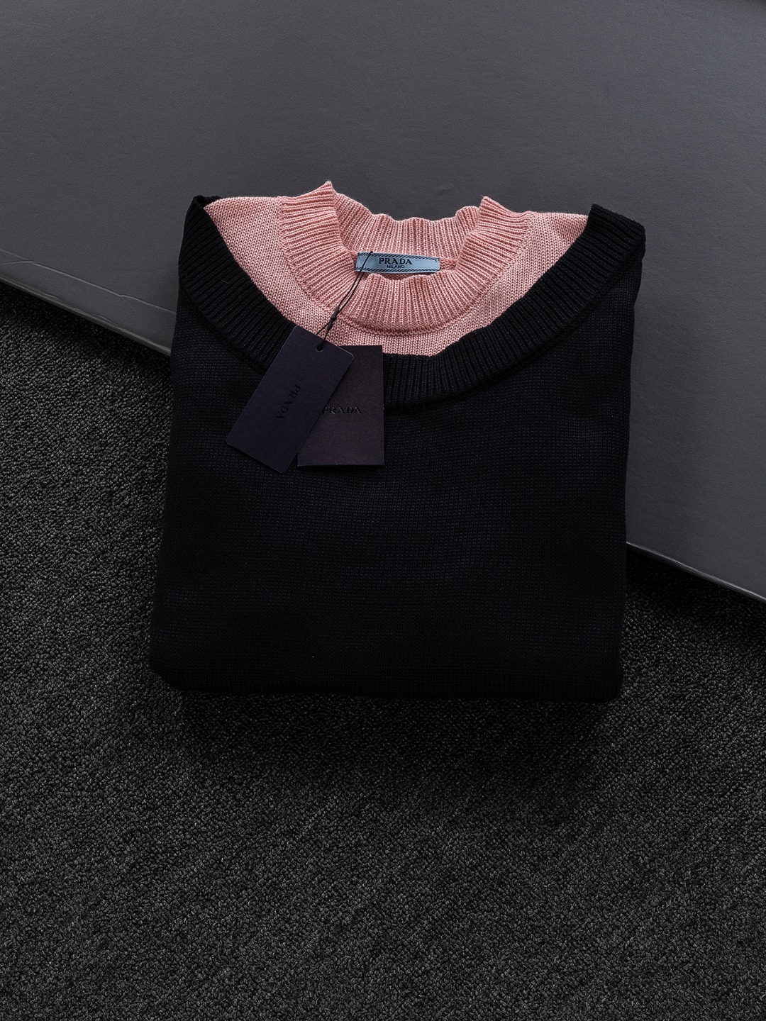 Prada Jersey de Lana con Diseño de Doble Capa y Logo Triangular 4 o 1j481r3gbj401hab1hdbbl31kif9