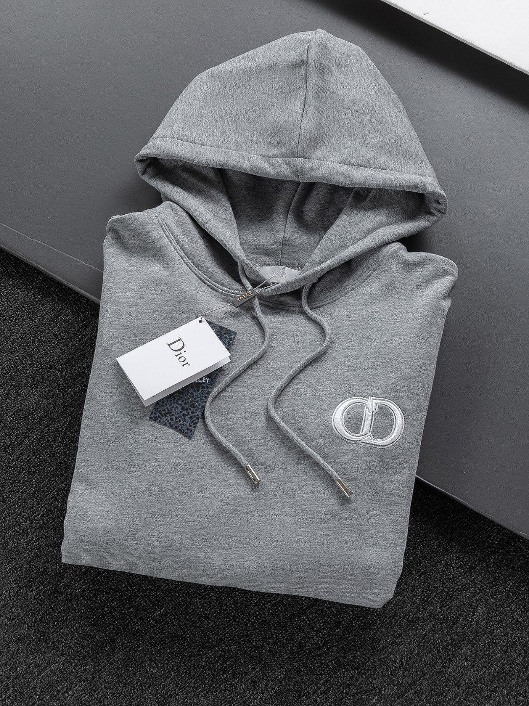 Dior CD Logo Embroidered Hoodie Cotton Blend Sweatshirt for Men and Women 5 o 1j484tns612e150v9apb37p9d2