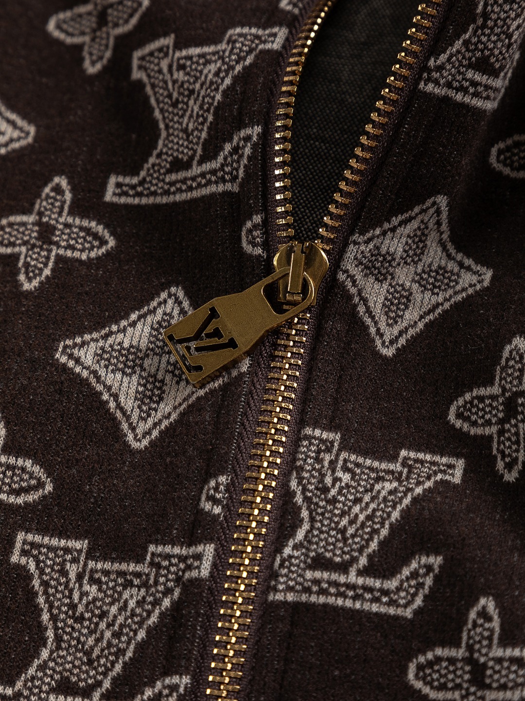 Louis Vuitton Sudadera con Capucha Jacquard Trébol Monograma Marrón Unisex 8 o 1j485o511r211k77mlp6af1p670
