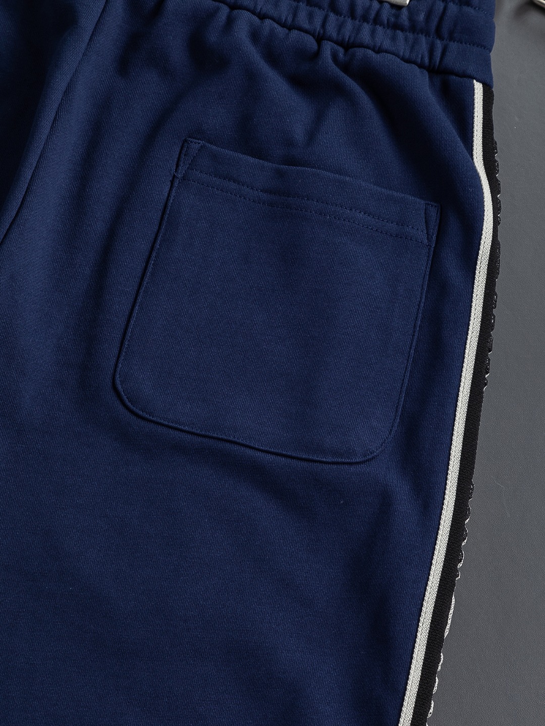 Pantalón Recto Gucci con Logo Bordado y Rayas Laterales en Azul Marino 11 o 1j4cuqc48f7i1fka196fk6buuc9