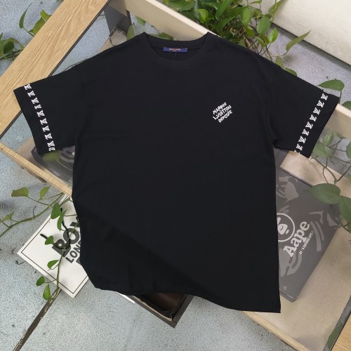 Louis Vuitton Embroidered Logo Tee - Unisex Short Sleeve Casual T-Shirt 1 Louis Vuitton Embroidered Logo Tee - Unisex Short Sleeve Casual T-Shirt