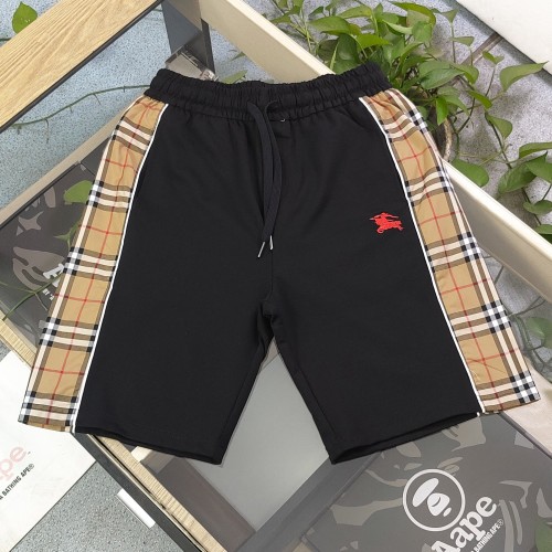 Burberry Embroidered Logo Plaid Trim Sweatshorts Casual Couple Shorts 1 Burberry Embroidered Logo Plaid Trim Sweatshorts Casual Couple Shorts