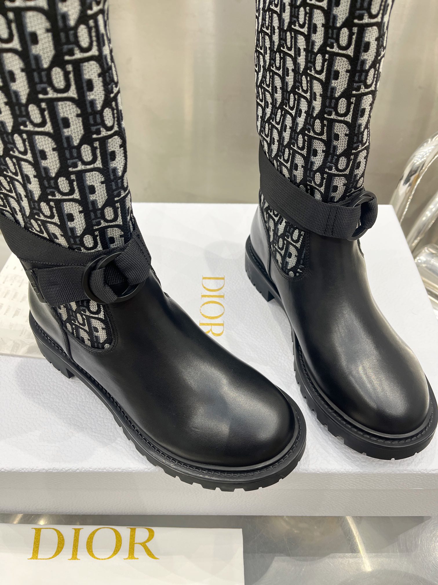 Dior Women's Black Leather Long Boots Soft Comfortable Size 35-41 8 i1698600117 9098 6