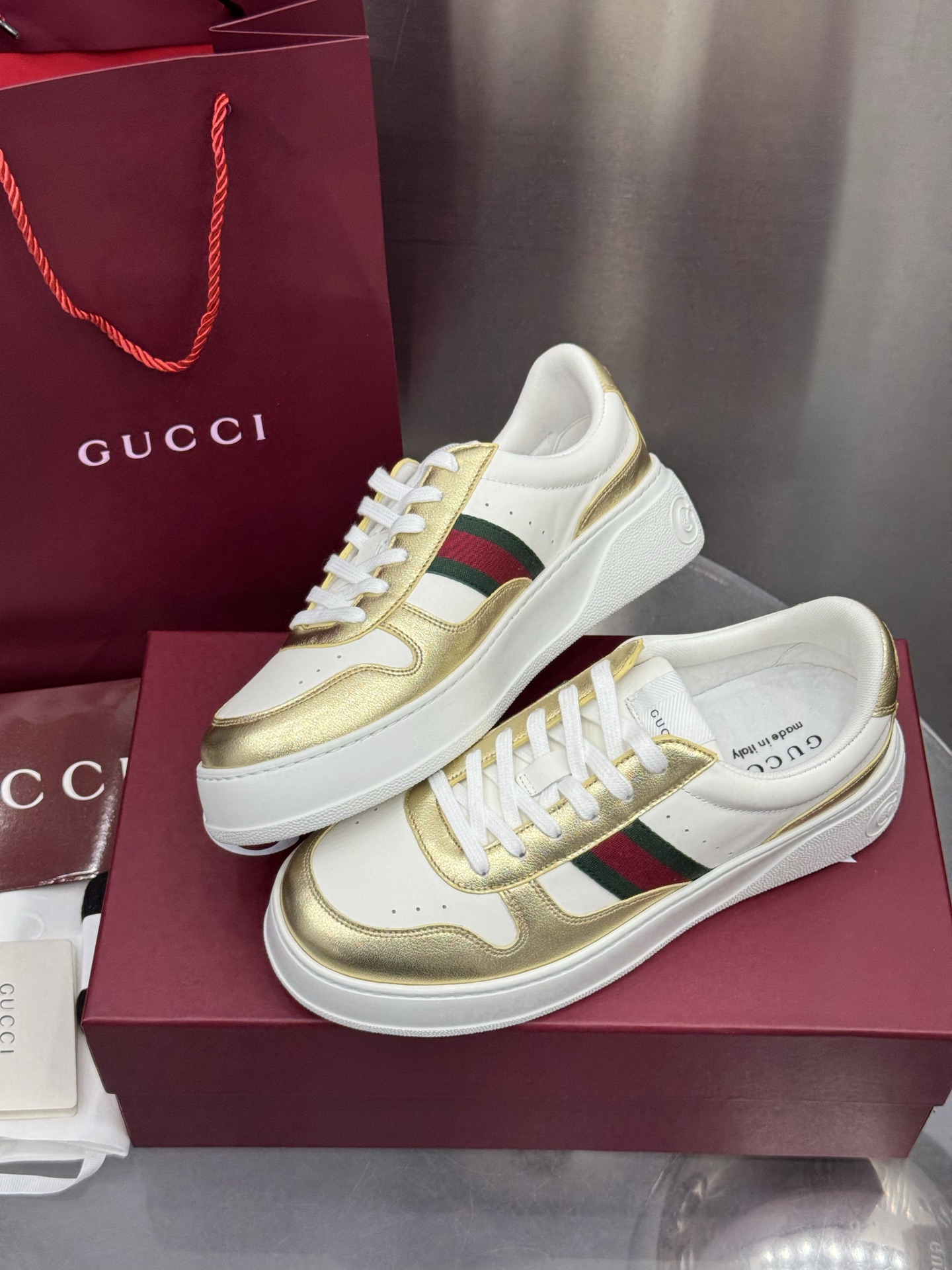 Gucci Vintage Sneakers 2025 - Luxury Retro Style, Unisex Design, Thick Sole 5 i1760208500484 1417 0 2