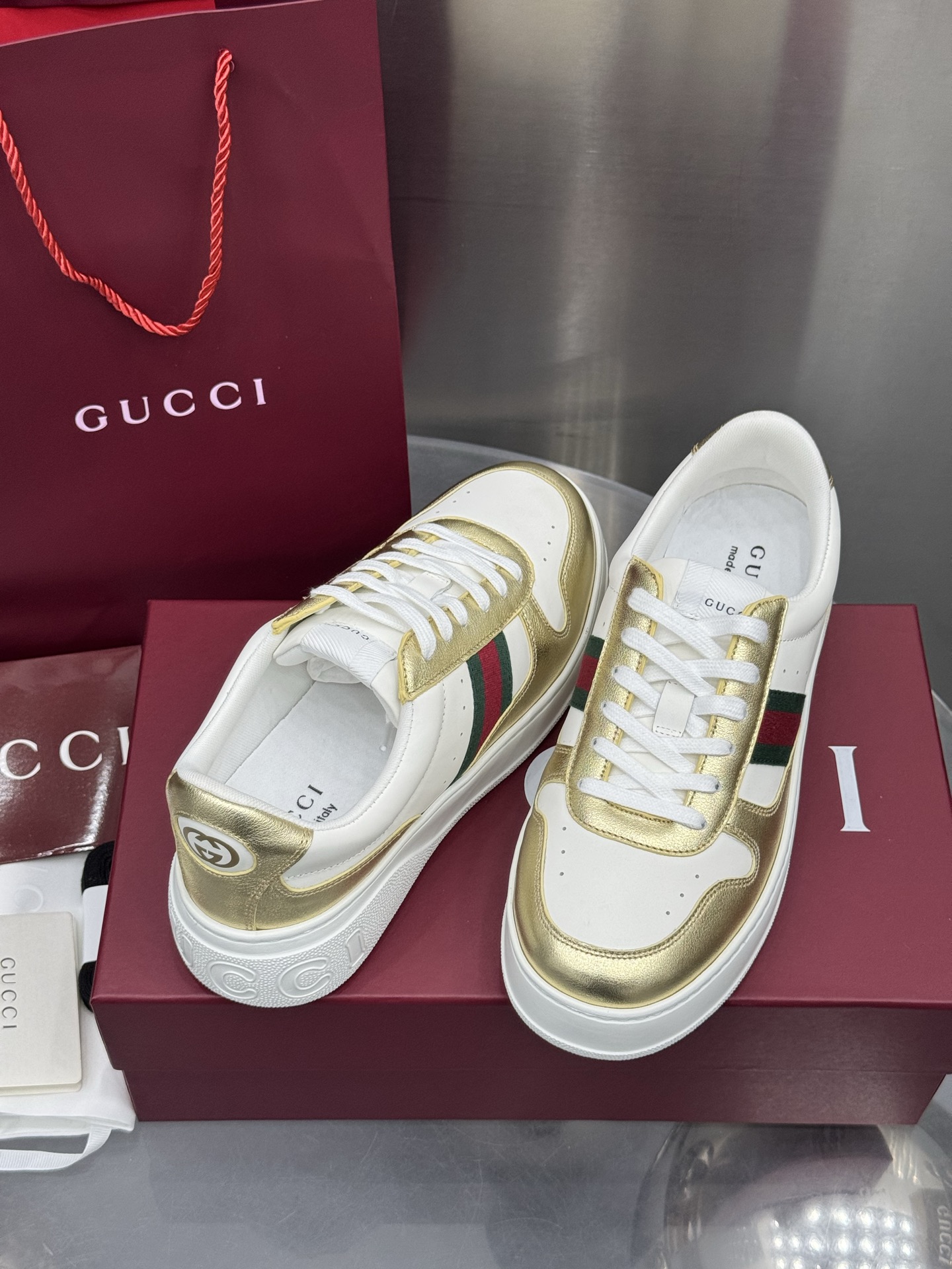 Gucci Vintage Sneakers 2025 - Luxury Retro Style, Unisex Design, Thick Sole 6 i1760208503083 922 0 3