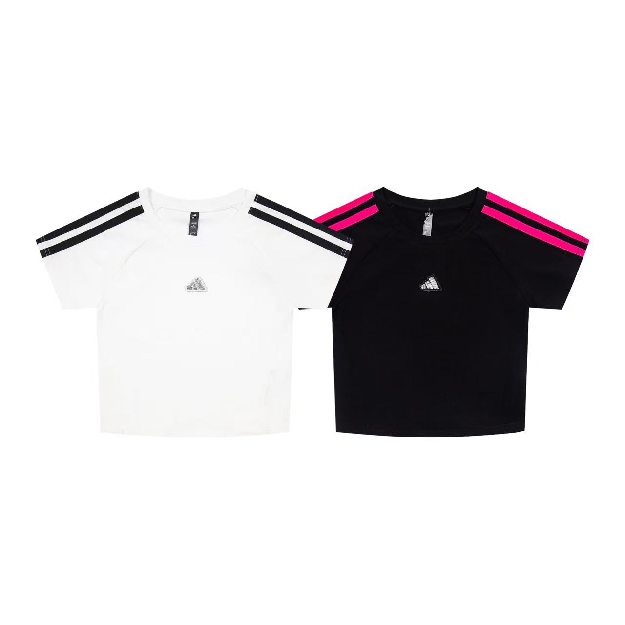 Versión 0279 P68 Adidas ropa deportiva femenina de moda con contraste de colores, camiseta corta de manga corta. Colore…
