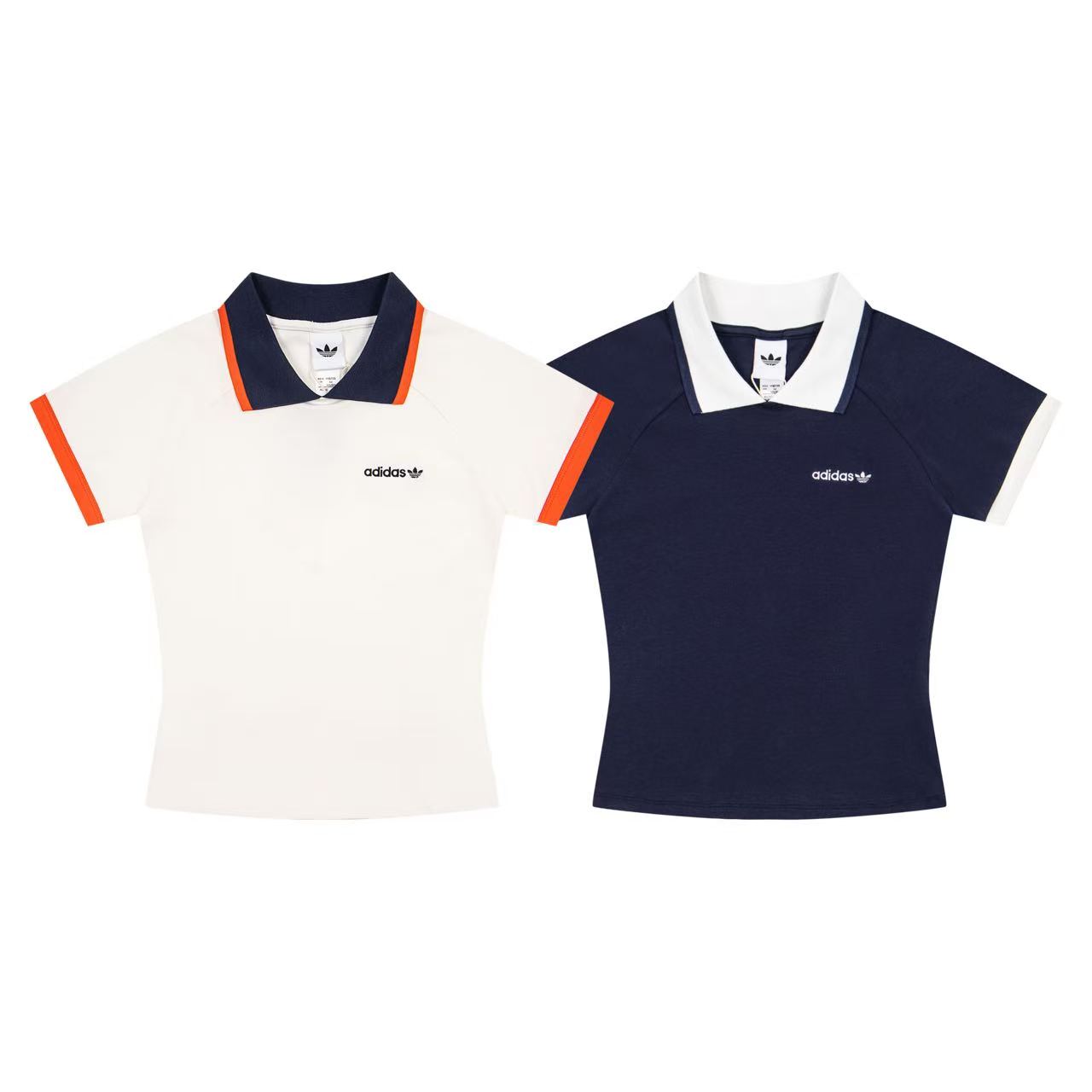 9611 P73 Adidas trébol, mismo estilo que Song Yuqi, polo deportivo ajustado de manga corta para mujer, colores: albaric…