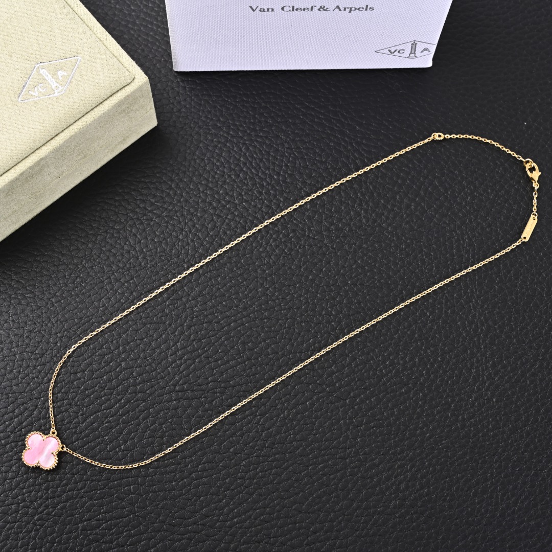 Van Cleef Arpels梵克雅宝VCA 经典四叶草项链 樱花粉 附包装