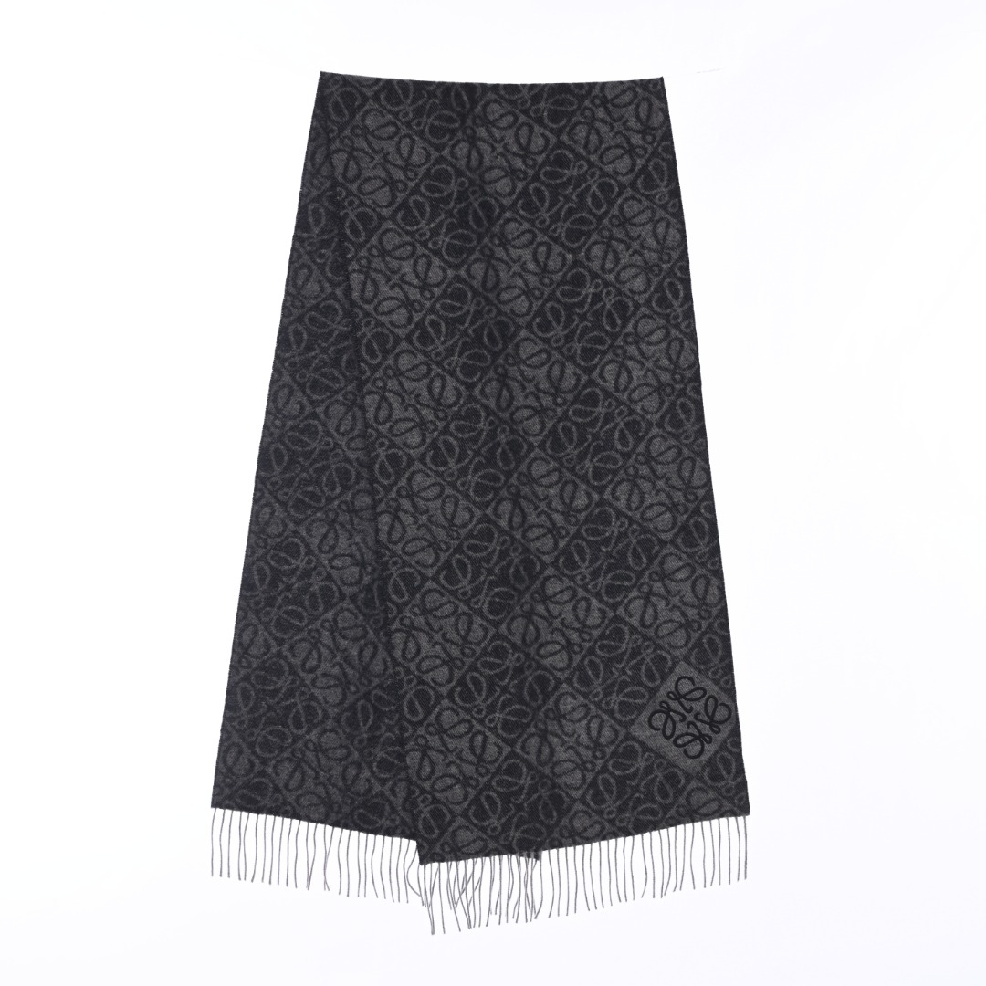 LOEWE罗意威 Anagram 提花双面羊毛羊绒流苏长围巾-High Quatity Cheap Brand wholesale wholesaler seller Clothes Bags handbags Sneakers Top Fashion Clothing Shoes from China Factory Chinese suppliers best Quality Beautiful Price LOEWE罗意威 Anagram 提花双面羊毛羊绒流苏长围巾