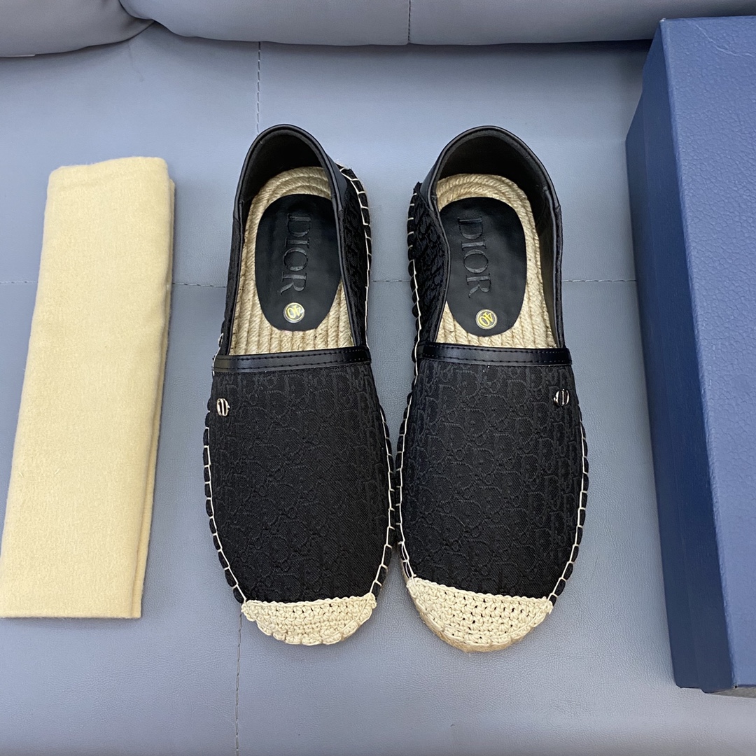 Dior Shoes Espadrilles Hemp Rope Sheepskin