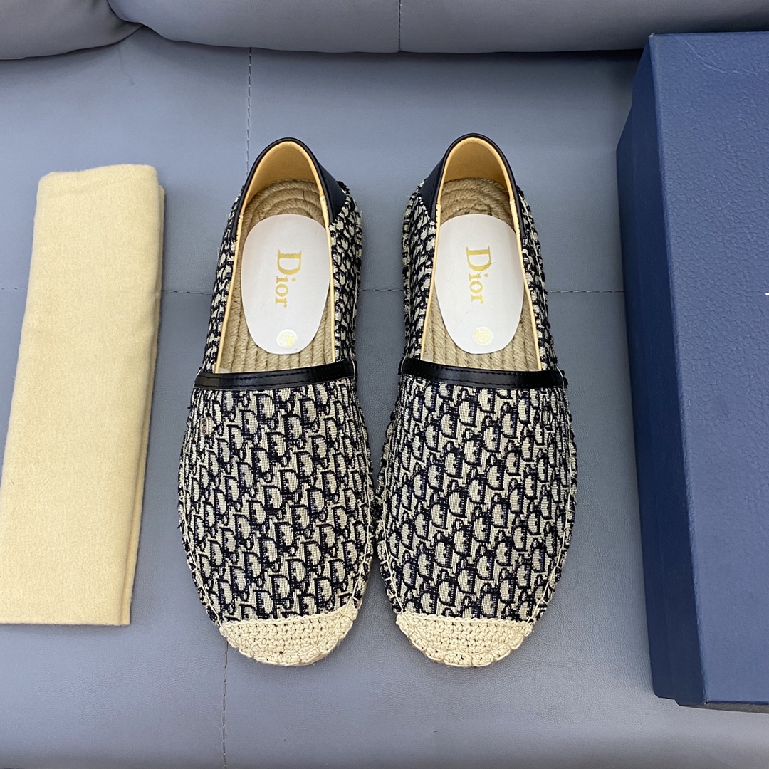 Dior Shoes Espadrilles Hemp Rope Sheepskin