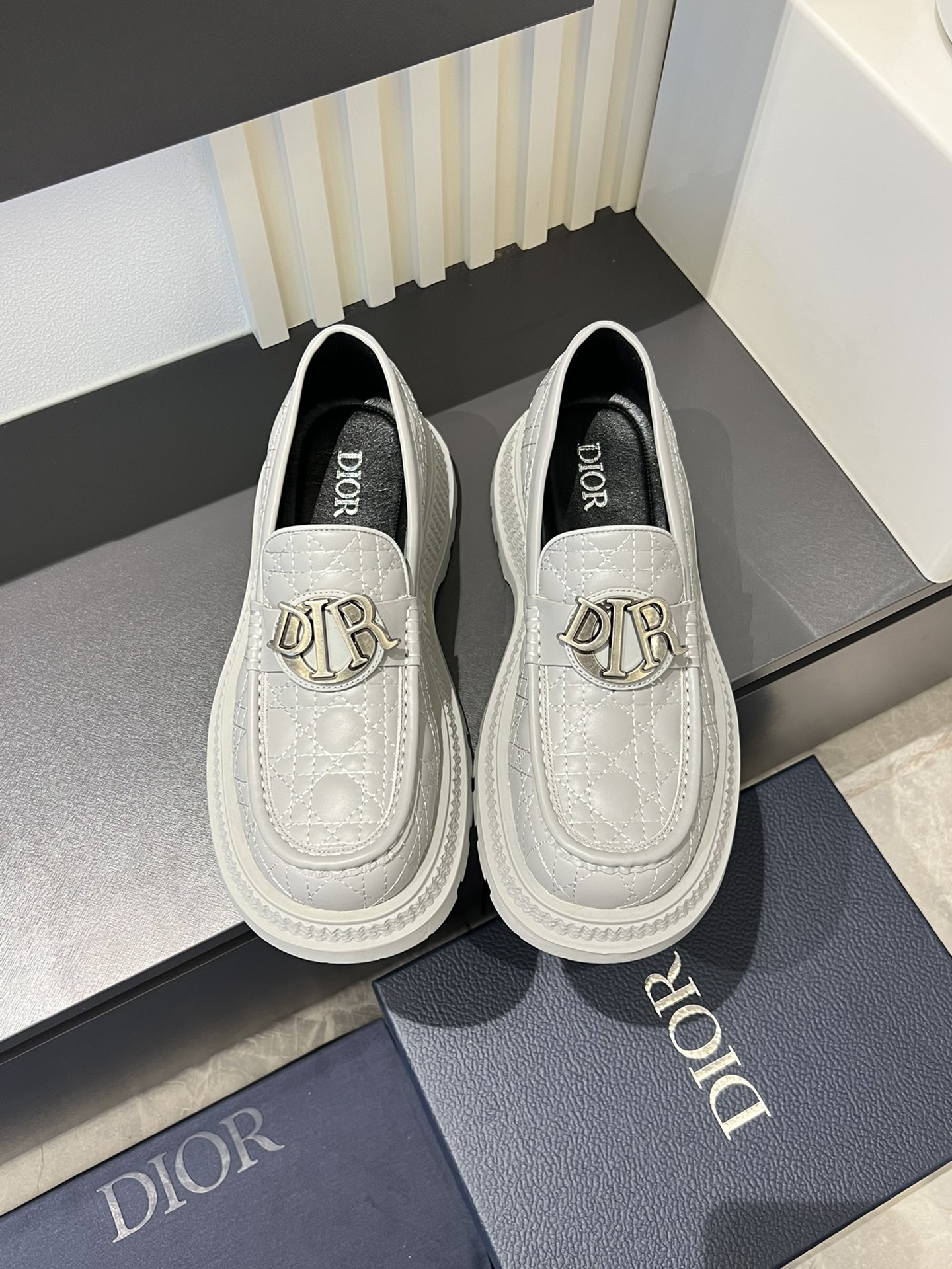Dior Shoes Plain Toe Black Embroidery Men Cowhide Rubber Spring Collection Oblique Low Tops