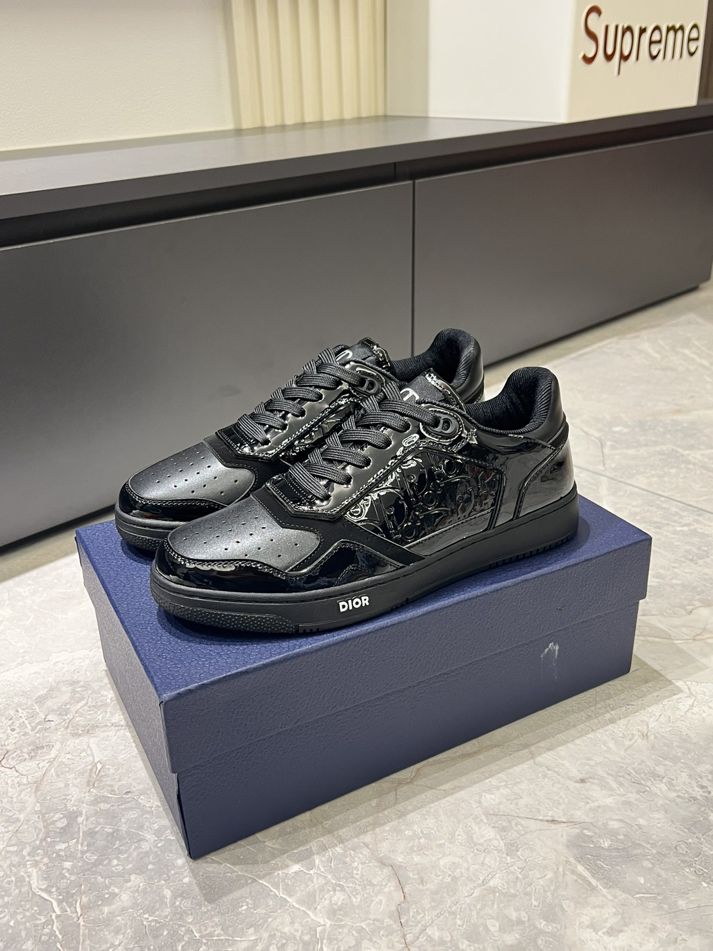 Dior B27 Low-Top Black Leather Sneakers, Men Size 38-44 4 i1717322712 1338 0