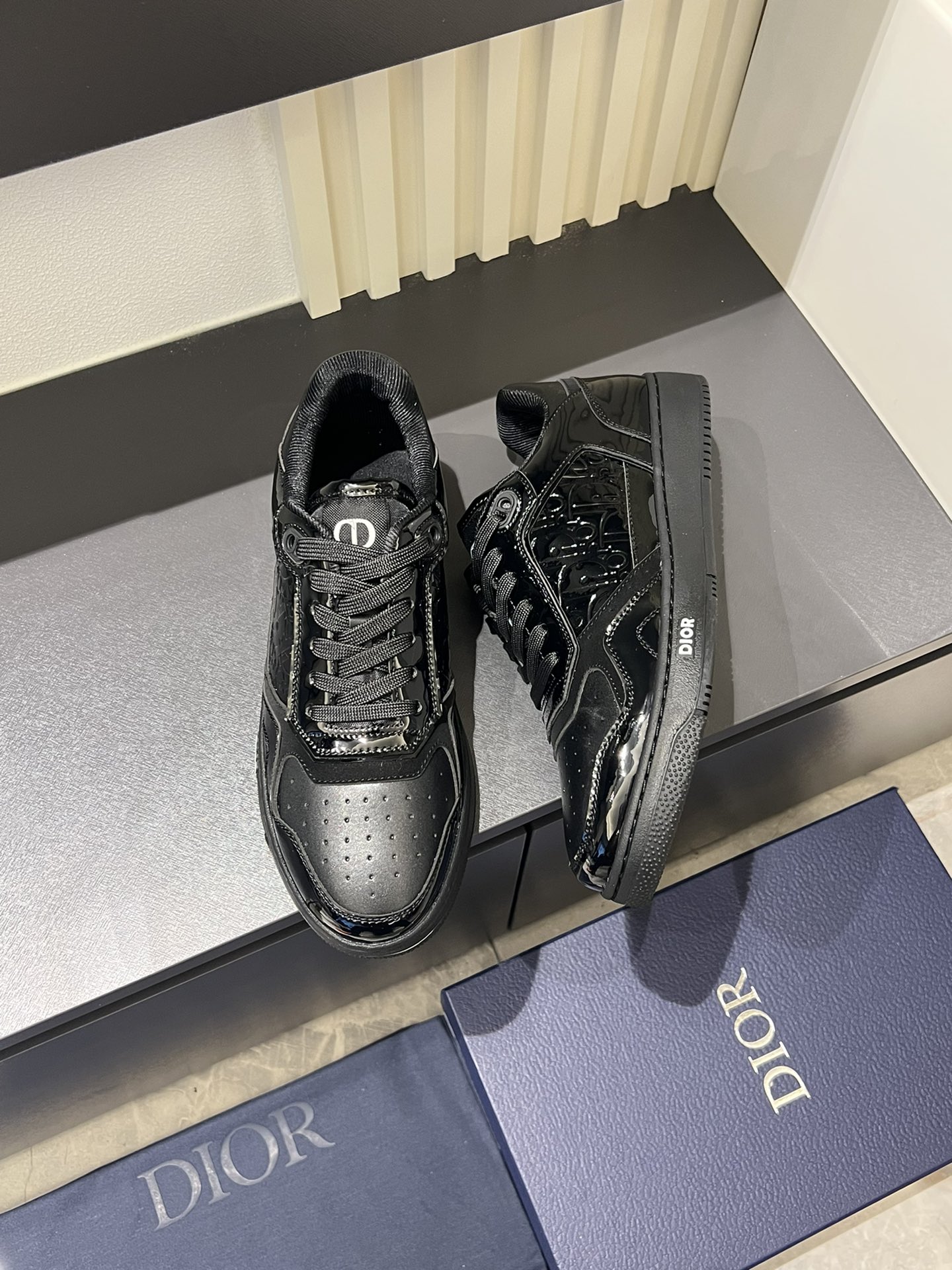Dior B27 Low-Top Black Leather Sneakers, Men Size 38-44 5 i1717322712 4639 1