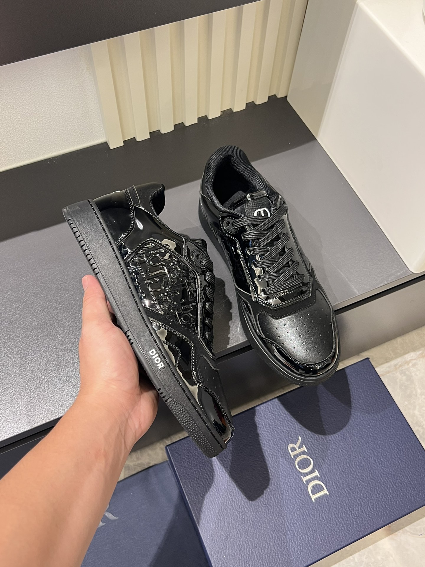 Dior B27 Low-Top Black Leather Sneakers, Men Size 38-44 7 i1717322713 7004 3