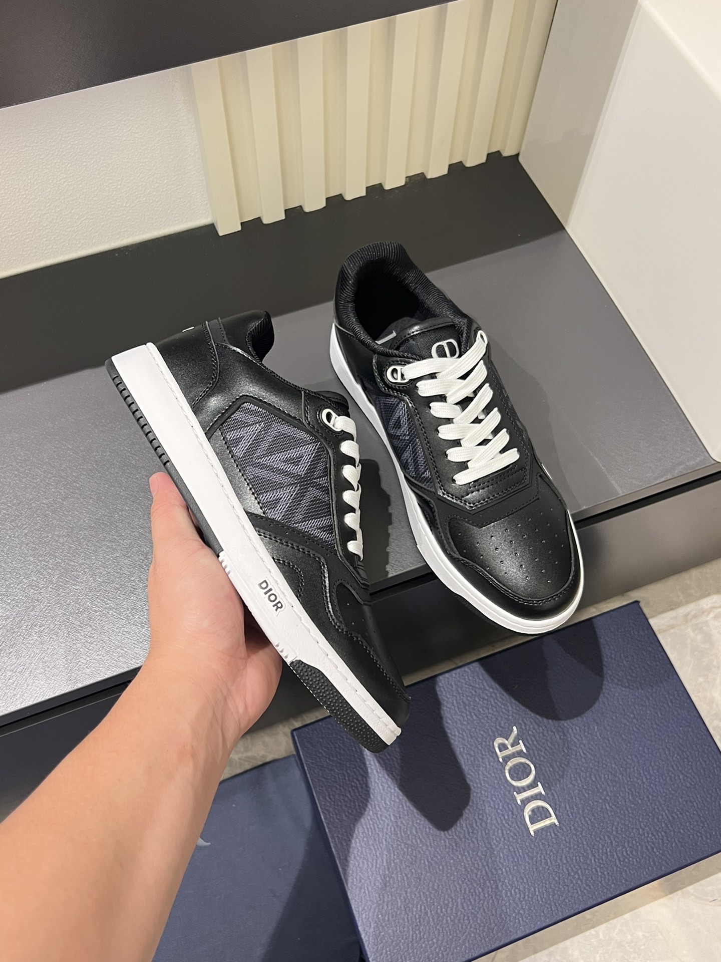 Dior B27 High-Top Sneakers Black Leather Oblique Jacquard, Men Size 38-44 7 i1717490751 8386 0