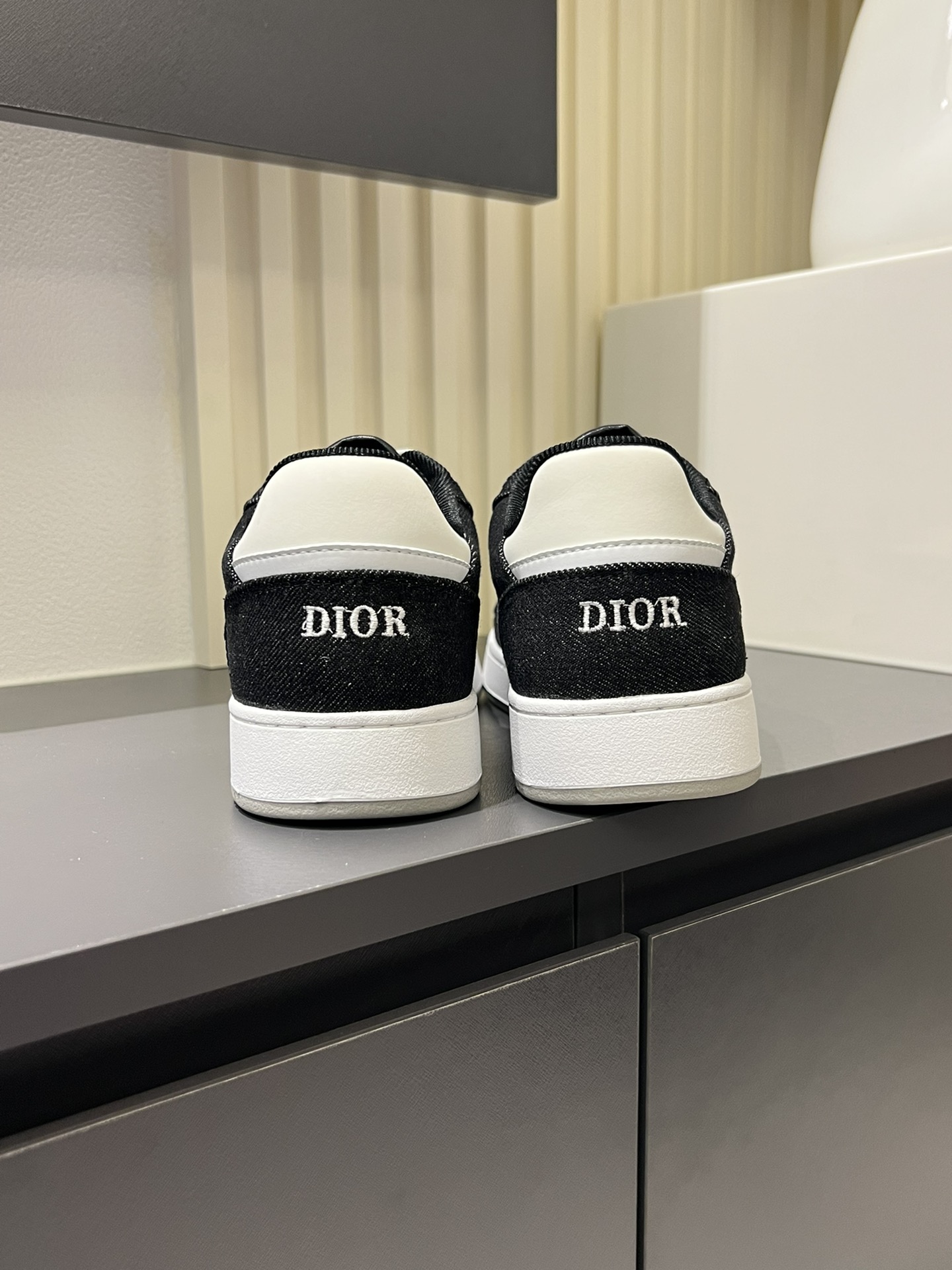 Dior B27 High-Top Sneakers in Gray and White Smooth Calfskin Leather 10 i1717491055 8003 0