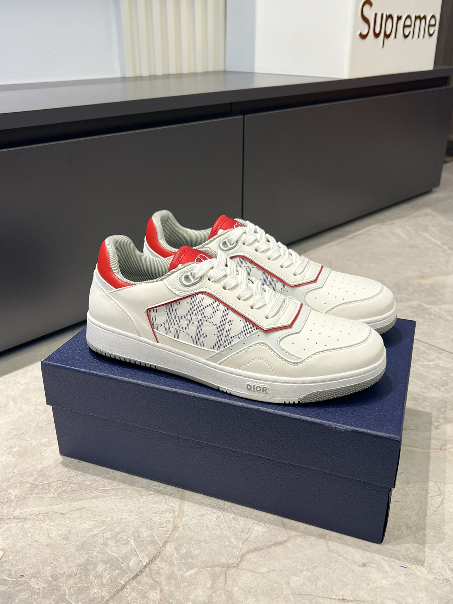 Dior B27 Low-Top Sneakers White Leather Oblique Jacquard, Men's Size 38-44 3 i1717491693 9633 5