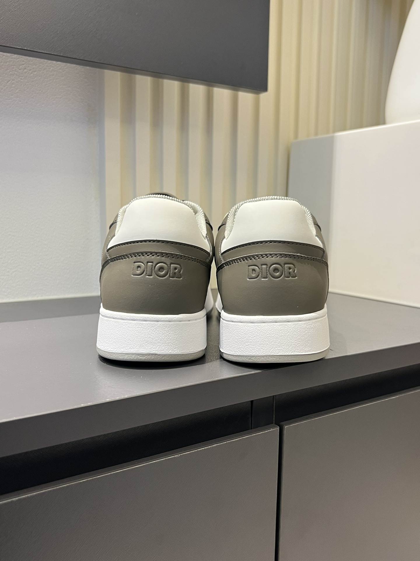 Dior B27 High-Top Sneakers Gray and White Leather Oblique Print 10 i1717491759 7359 2