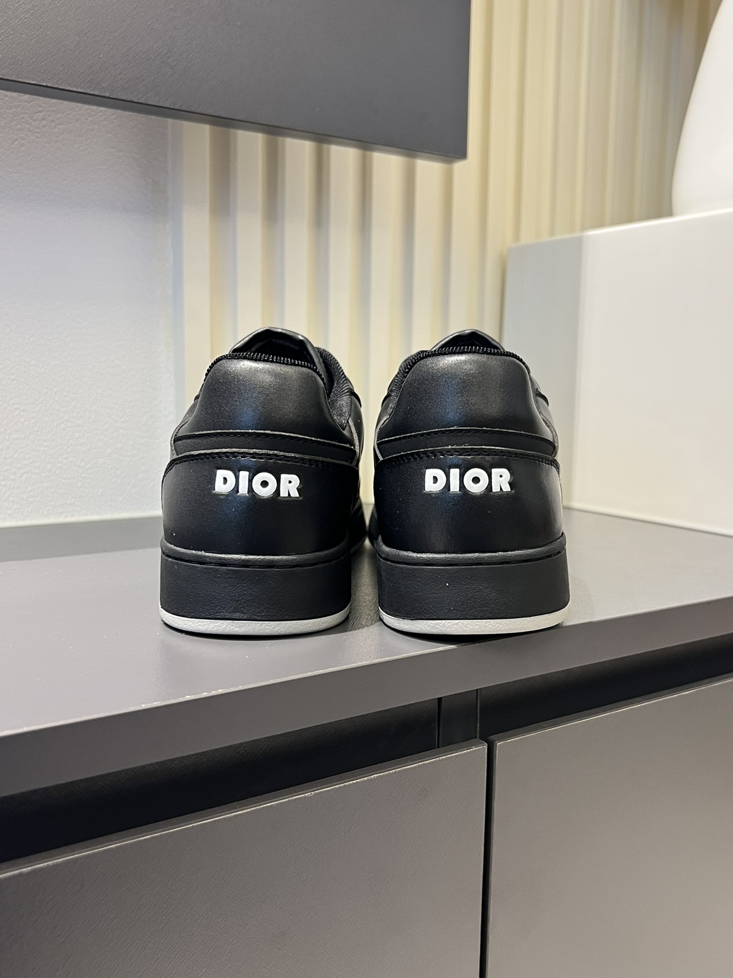 Dior B27 Oblique Print Sneakers, High-Top Leather Sneakers, Black 10 i1717491801 234 6