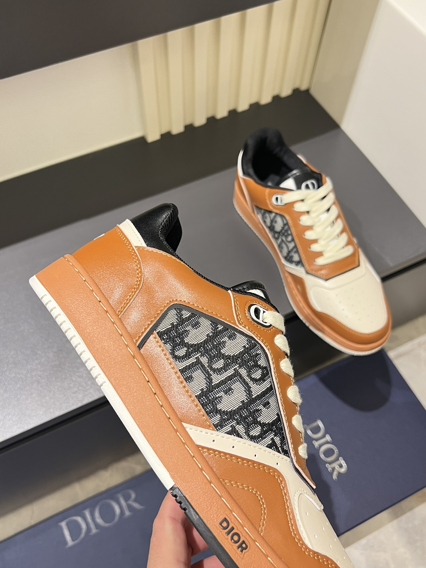 Dior B27 Low-Top Sneakers with Beige Oblique Print - Stylish & Comfortable 9 i1717492745 8663 7